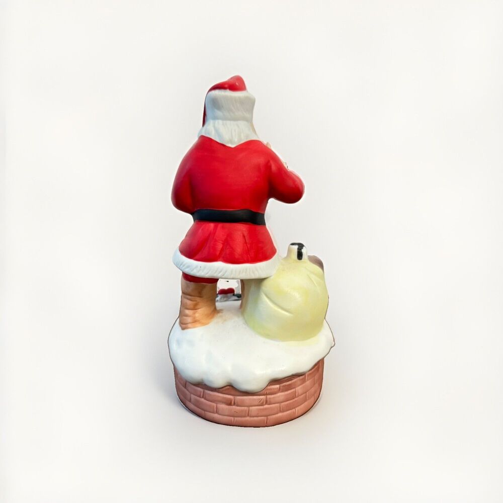 Vintage Musical Porcelain Santa Claus made by Mann 1982 Here Comes Santa Claus - Picture 6 of 11